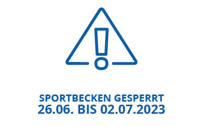 Revision im Sportbecken 26.06. bis 2.07.